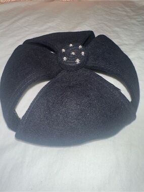 Vintage 1930’s Black Felt Hat with Stud Accent